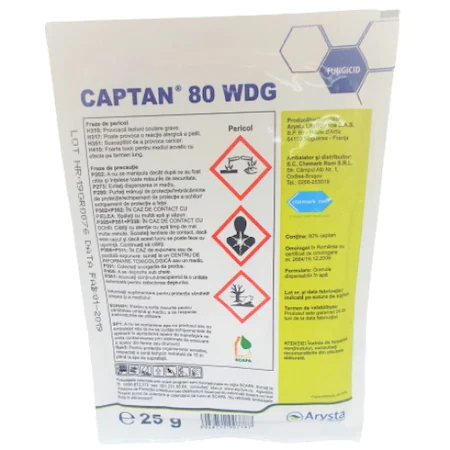 Fungicid Captan 80 WDG 25 gr